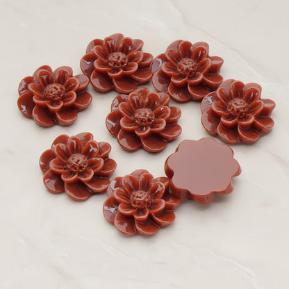 Dandelion Flower Flat Back Cabochon, 4 Pc (CB.213)