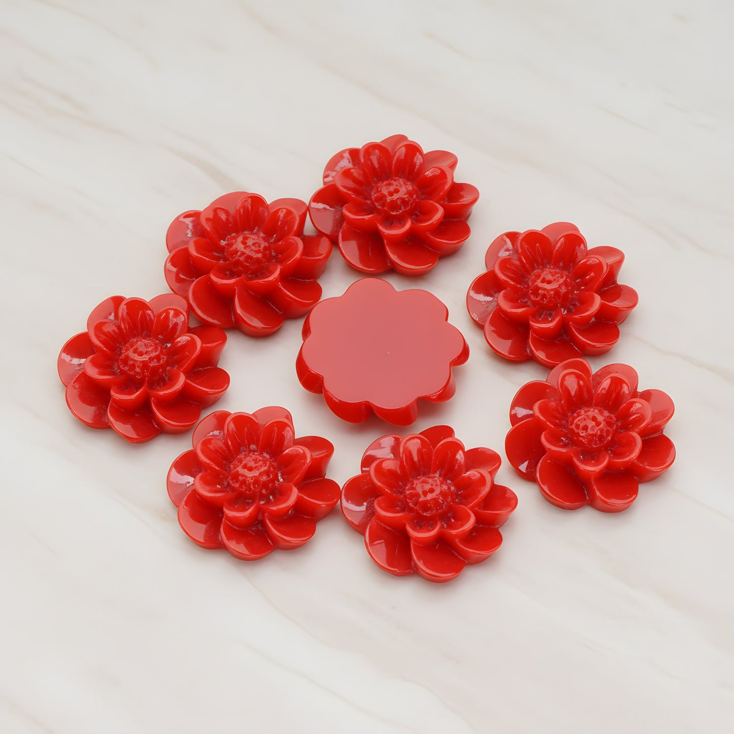 Dandelion Flower Flat Back Cabochon, 4 Pc (CB.213)