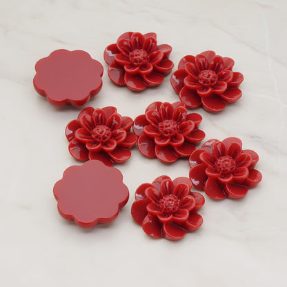 Dandelion Flower Flat Back Cabochon, 4 Pc (CB.213)