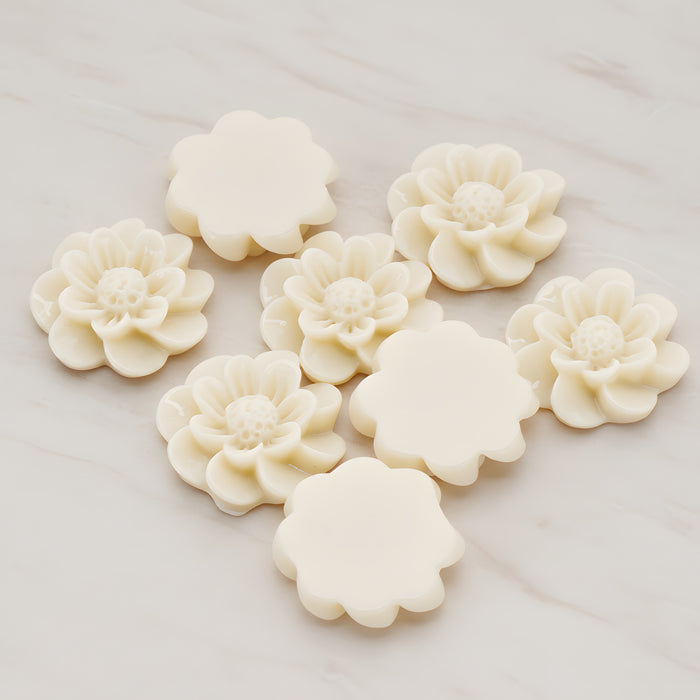 Dandelion Flower Flat Back Cabochon, 4 Pc (CB.213)