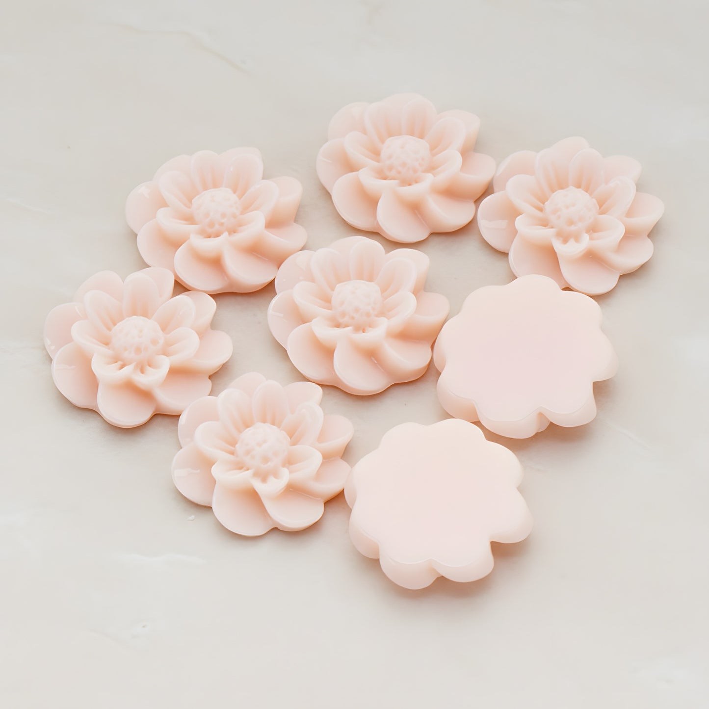 Dandelion Flower Flat Back Cabochon, 4 Pc (CB.213)