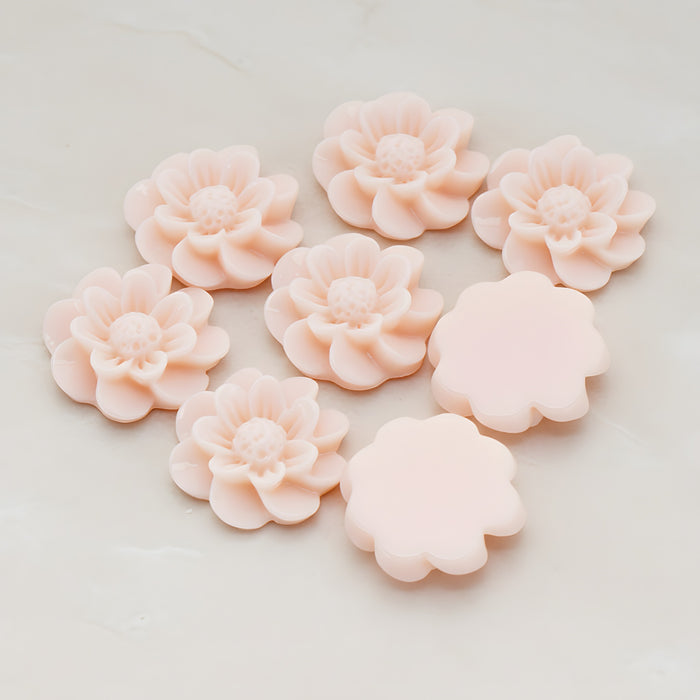 Dandelion Flower Flat Back Cabochon, 4 Pc (CB.213)