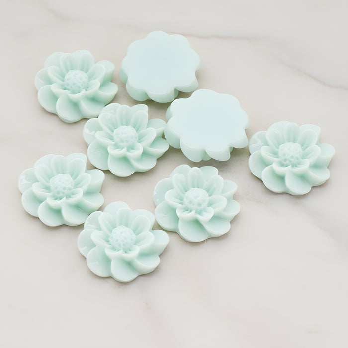 Dandelion Flower Flat Back Cabochon, 4 Pc (CB.213)