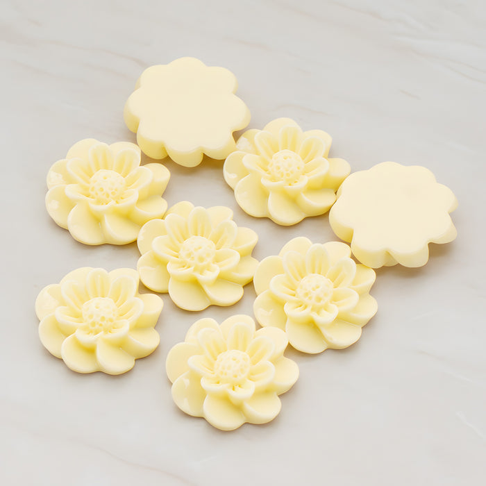 Dandelion Flower Flat Back Cabochon, 4 Pc (CB.213)