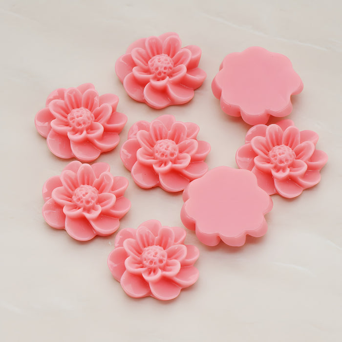 Dandelion Flower Flat Back Cabochon, 4 Pc (CB.213)