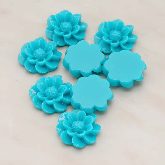 Dandelion Flower Flat Back Cabochon, 4 Pc (CB.213)