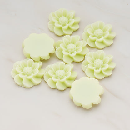 Dandelion Flower Flat Back Cabochon, 4 Pc (CB.213)