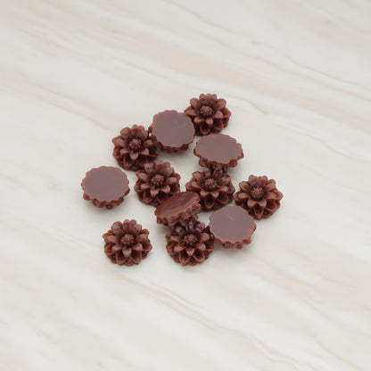 Dandelion Flower Flat Back Cabochon, 6 Pc (CB.501)