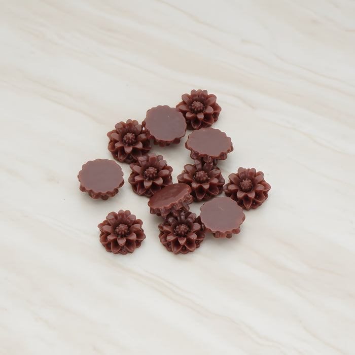 Dandelion Flower Flat Back Cabochon, 6 Pc (CB.501)
