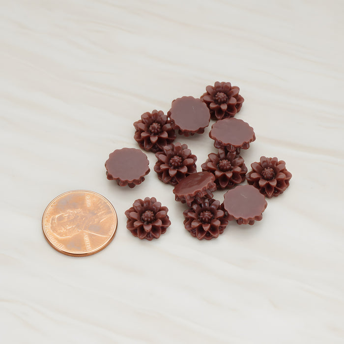Dandelion Flower Flat Back Cabochon, 6 Pc (CB.501)