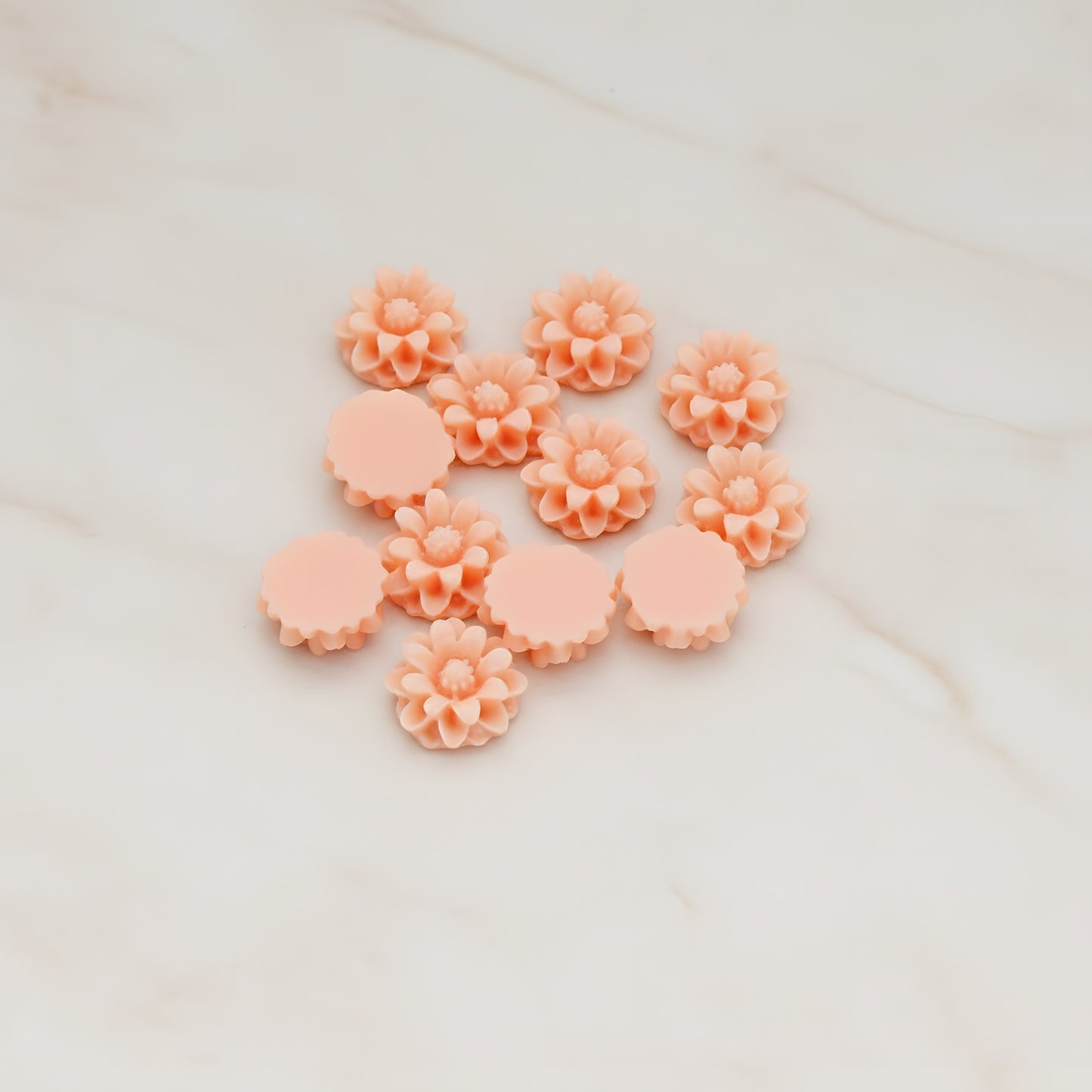 Dandelion Flower Flat Back Cabochon, 6 Pc (CB.501)