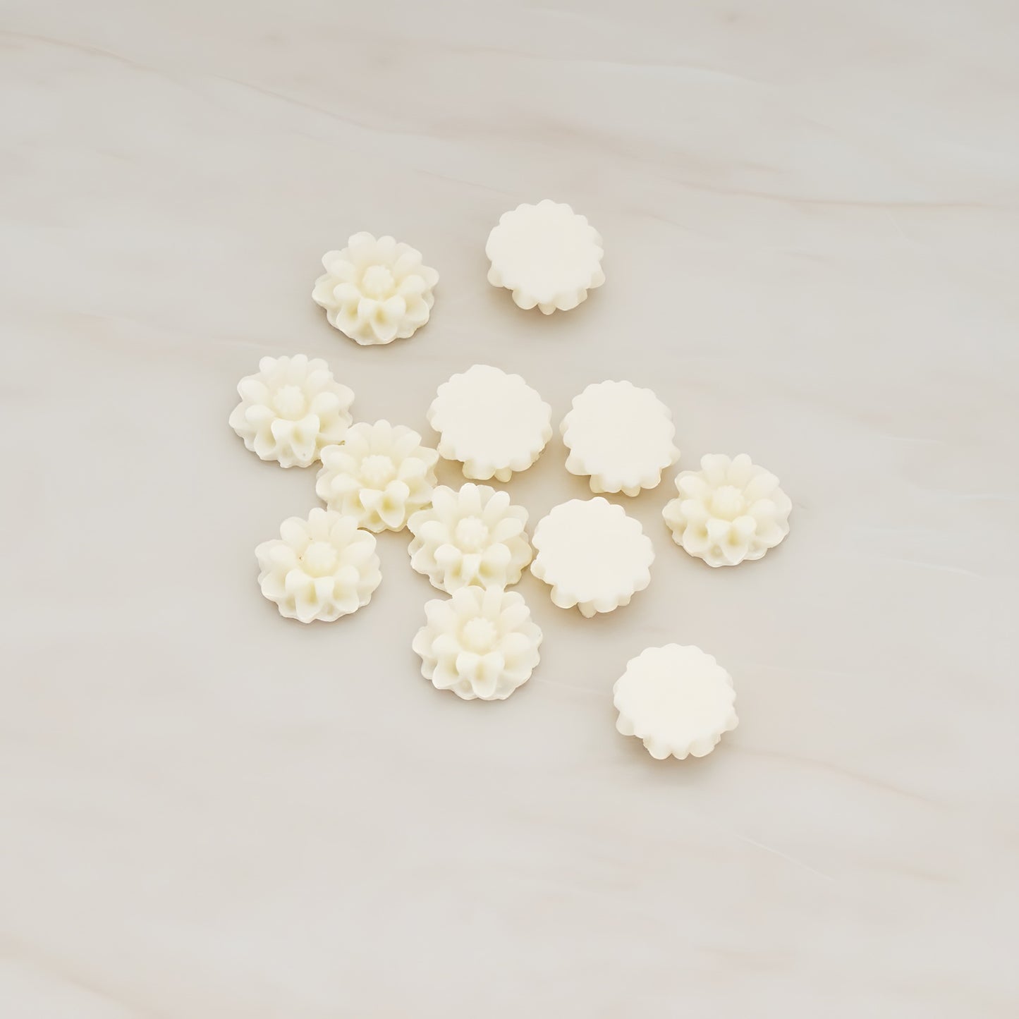 Dandelion Flower Flat Back Cabochon, 6 Pc (CB.501)