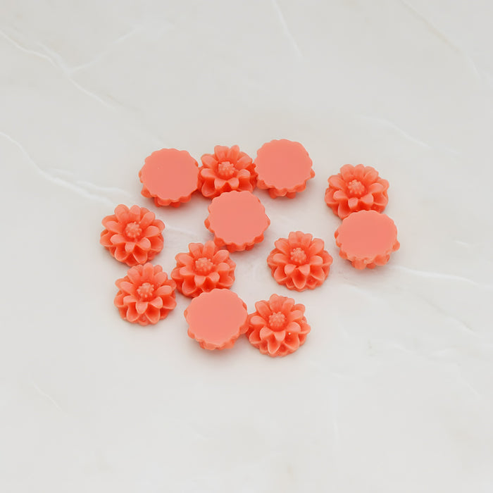 Dandelion Flower Flat Back Cabochon, 6 Pc (CB.501)