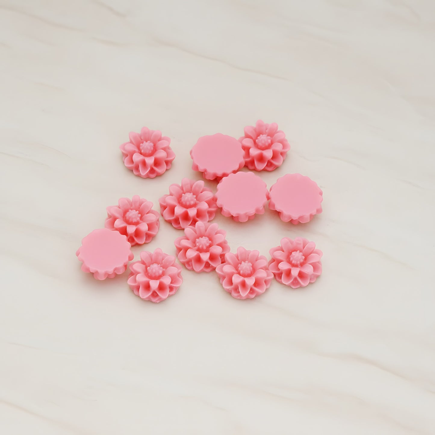 Dandelion Flower Flat Back Cabochon, 6 Pc (CB.501)