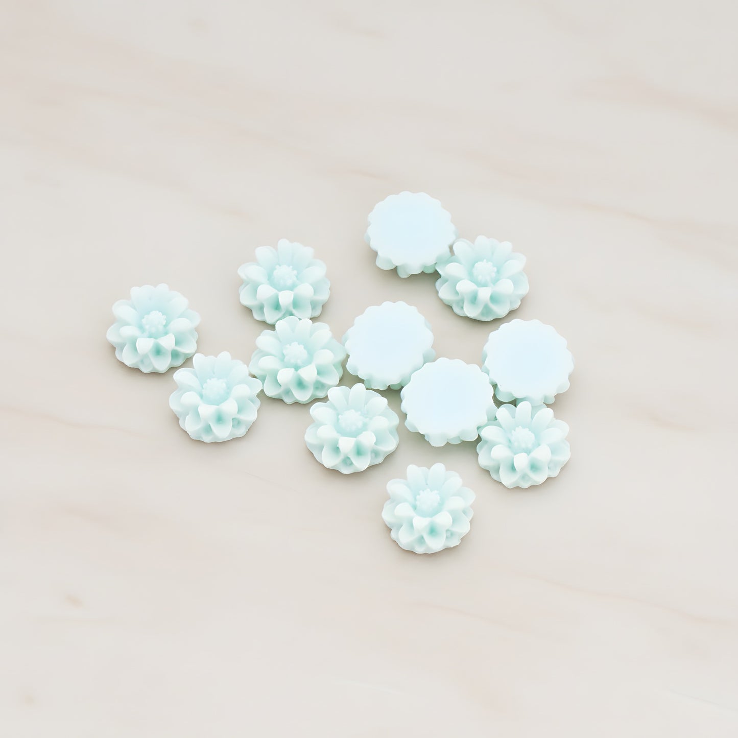 Dandelion Flower Flat Back Cabochon, 6 Pc (CB.501)