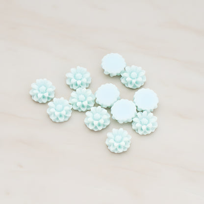Dandelion Flower Flat Back Cabochon, 6 Pc (CB.501)
