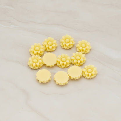 Dandelion Flower Flat Back Cabochon, 6 Pc (CB.501)