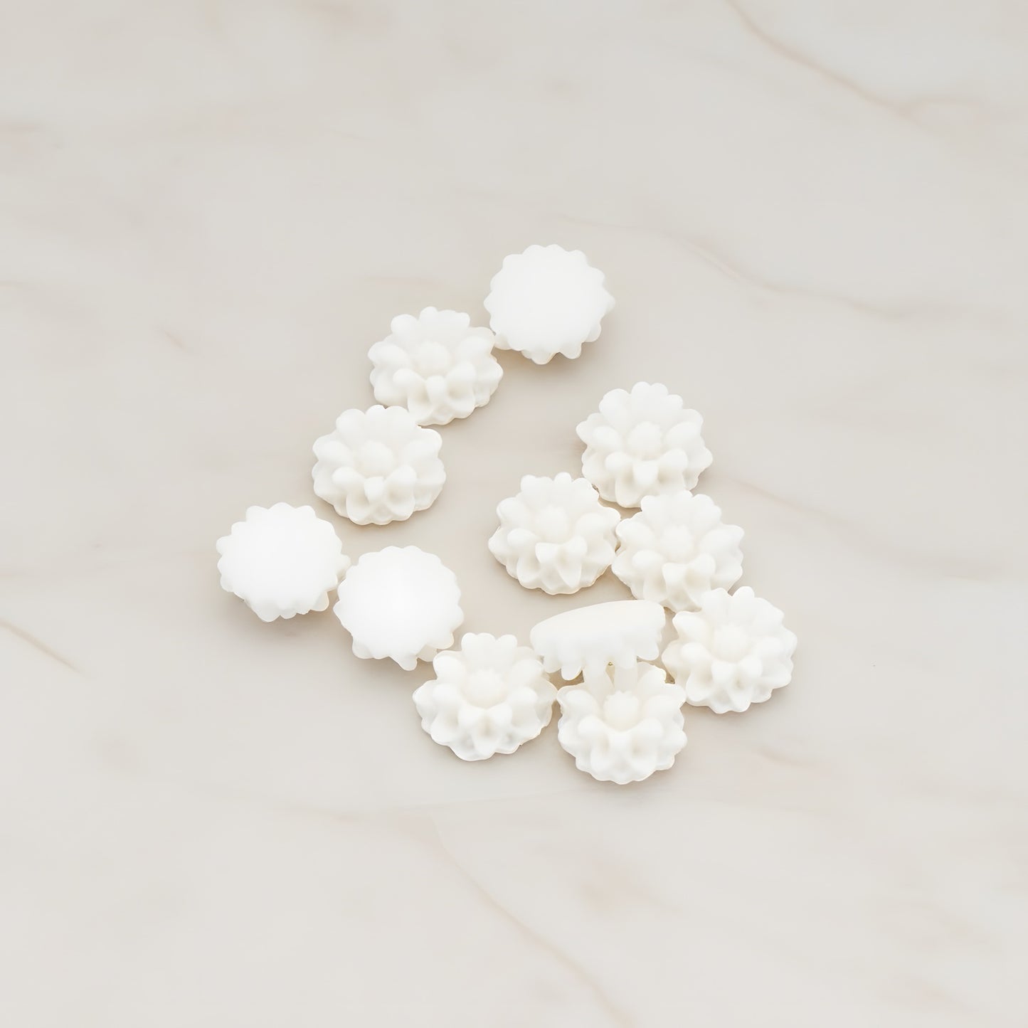 Dandelion Flower Flat Back Cabochon, 6 Pc (CB.501)