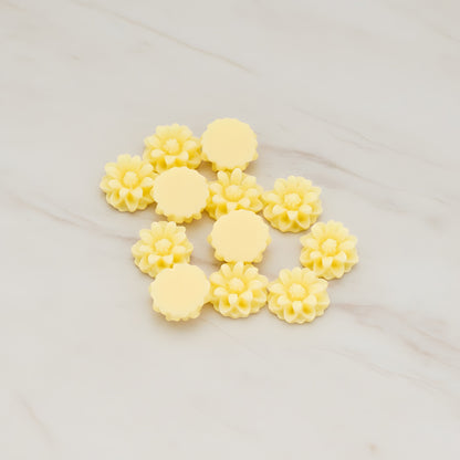 Dandelion Flower Flat Back Cabochon, 6 Pc (CB.501)