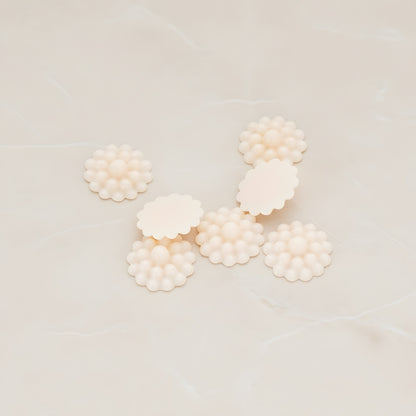 Bubble Flower Flat Back Cabochon, 6 Pc (CB.502)