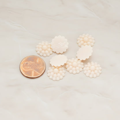 Bubble Flower Flat Back Cabochon, 6 Pc (CB.502)