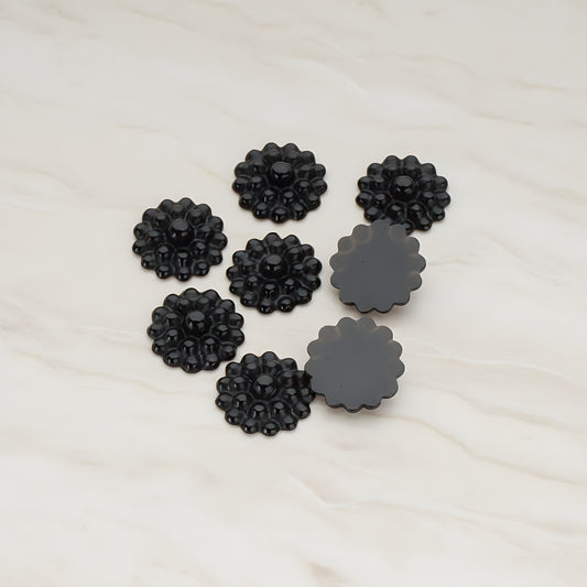Bubble Flower Flat Back Cabochon, 6 Pc (CB.502)