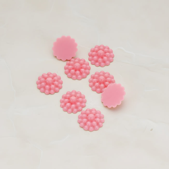 Bubble Flower Flat Back Cabochon, 6 Pc (CB.502)