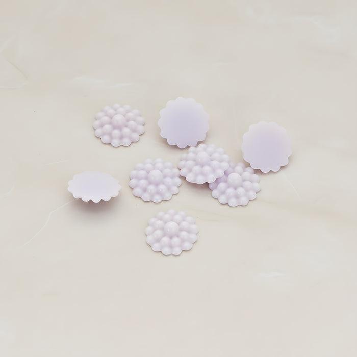 Bubble Flower Flat Back Cabochon, 6 Pc (CB.502)