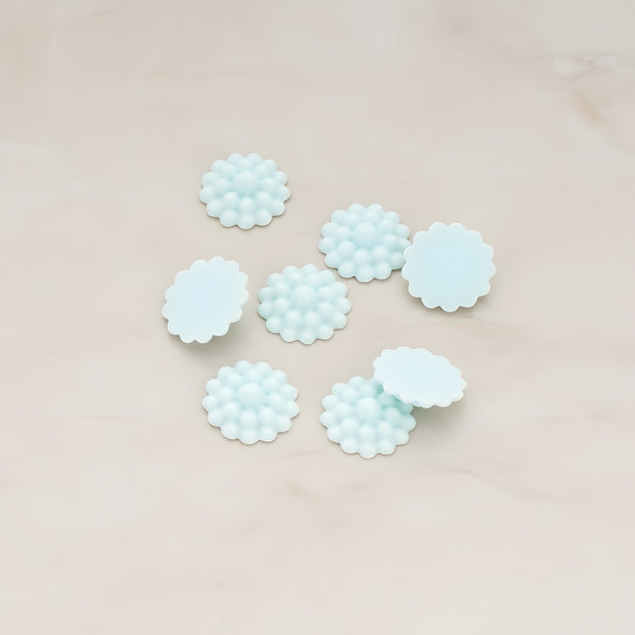 Bubble Flower Flat Back Cabochon, 6 Pc (CB.502)
