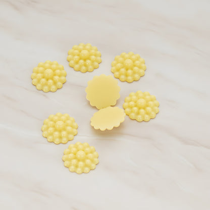 Bubble Flower Flat Back Cabochon, 6 Pc (CB.502)