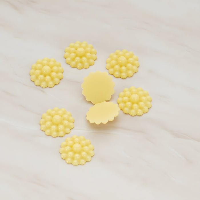 Bubble Flower Flat Back Cabochon, 6 Pc (CB.502)