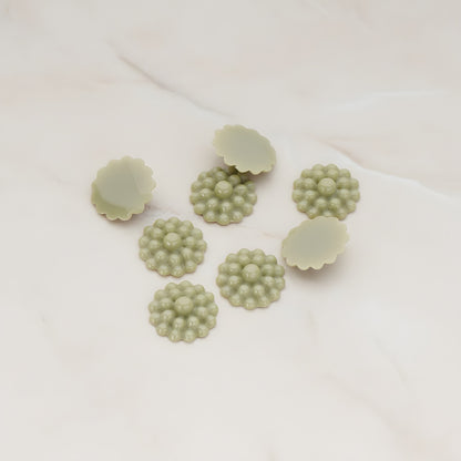 Bubble Flower Flat Back Cabochon, 6 Pc (CB.502)