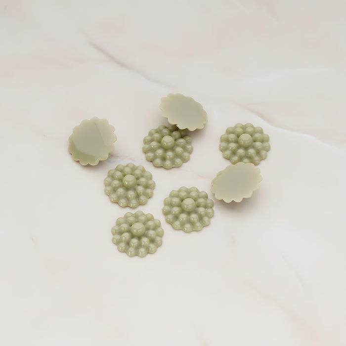 Bubble Flower Flat Back Cabochon, 6 Pc (CB.502)