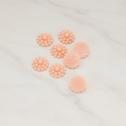 Bubble Flower Flat Back Cabochon, 6 Pc (CB.502)