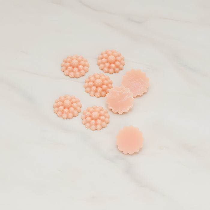 Bubble Flower Flat Back Cabochon, 6 Pc (CB.502)