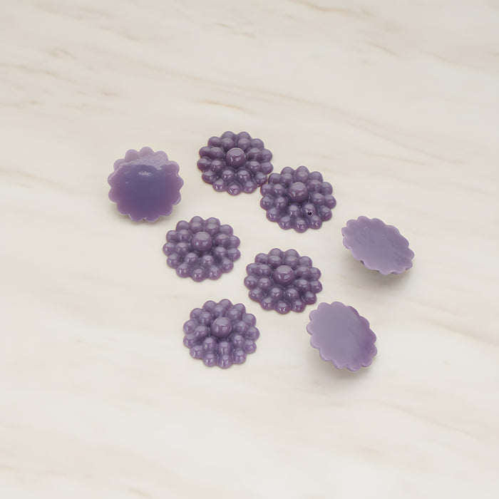 Bubble Flower Flat Back Cabochon, 6 Pc (CB.502)