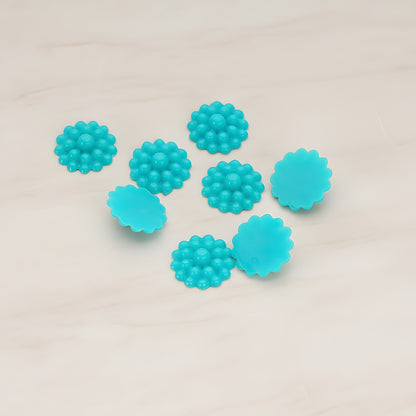Bubble Flower Flat Back Cabochon, 6 Pc (CB.502)