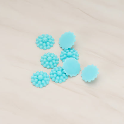 Bubble Flower Flat Back Cabochon, 6 Pc (CB.502)