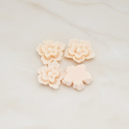 Rose Flower Flat Back Cabochon, 4 Pc (CB.504)