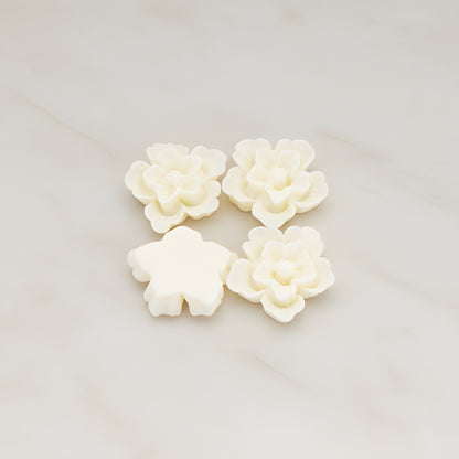 Rose Flower Flat Back Cabochon, 4 Pc (CB.504)