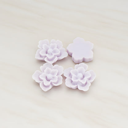 Rose Flower Flat Back Cabochon, 4 Pc (CB.504)