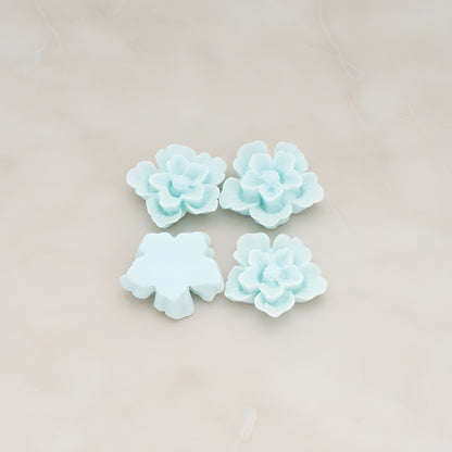 Rose Flower Flat Back Cabochon, 4 Pc (CB.504)