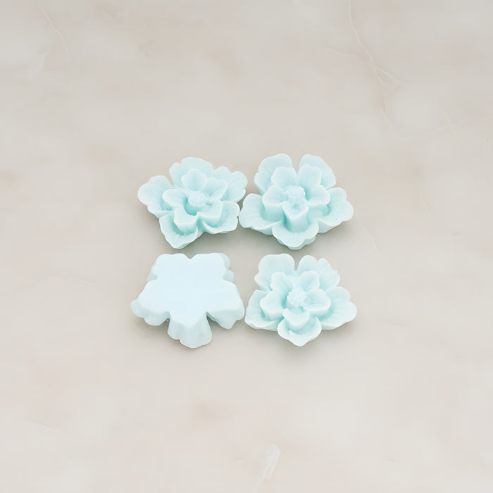 Rose Flower Flat Back Cabochon, 4 Pc (CB.504)
