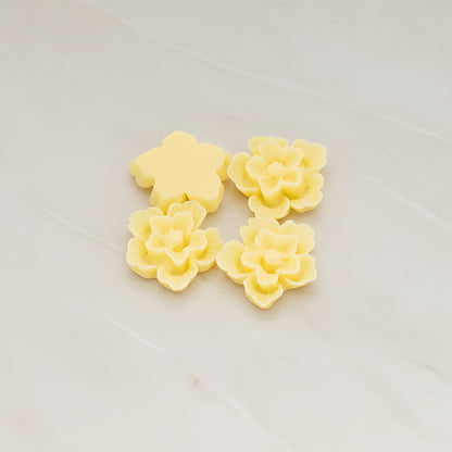 Rose Flower Flat Back Cabochon, 4 Pc (CB.504)