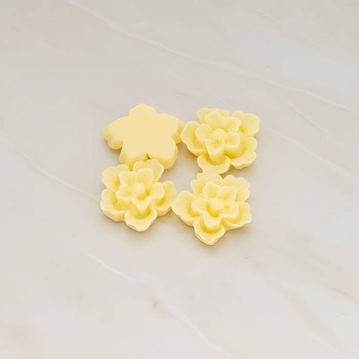 Rose Flower Flat Back Cabochon, 4 Pc (CB.504)