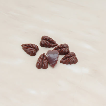 Small Leaf Flat Back Cabochon, 6 Pc (CB.506)