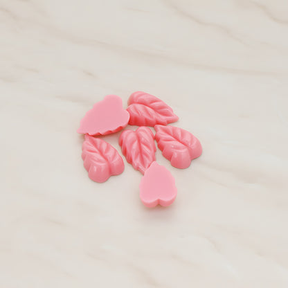 Small Leaf Flat Back Cabochon, 6 Pc (CB.506)