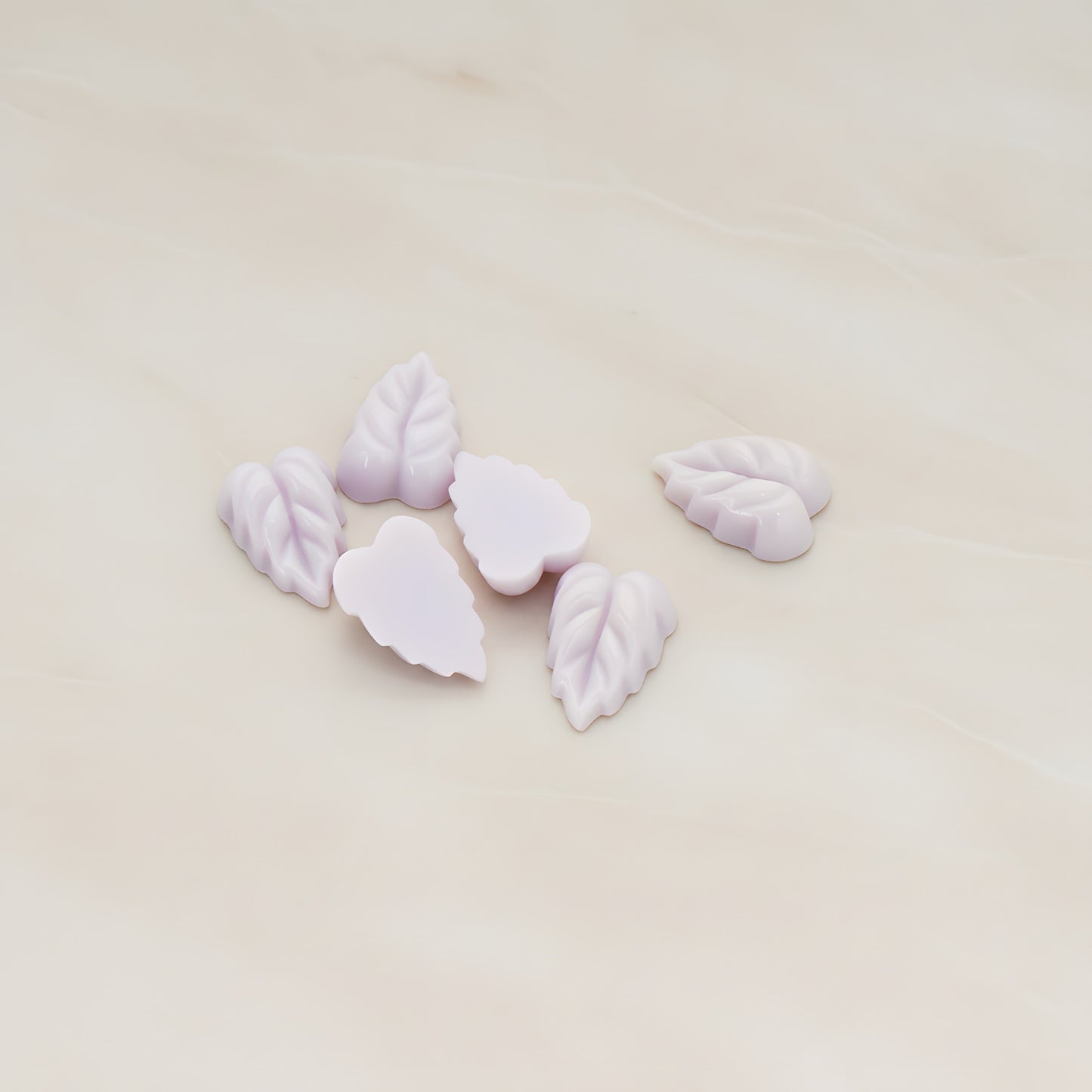 Small Leaf Flat Back Cabochon, 6 Pc (CB.506)
