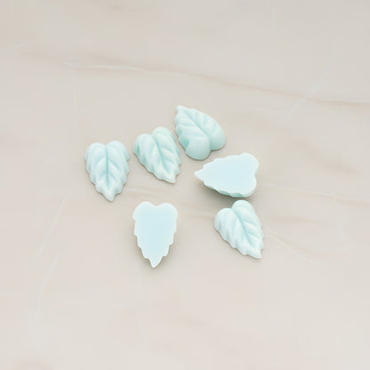 Small Leaf Flat Back Cabochon, 6 Pc (CB.506)