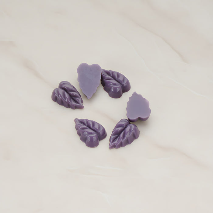 Small Leaf Flat Back Cabochon, 6 Pc (CB.506)